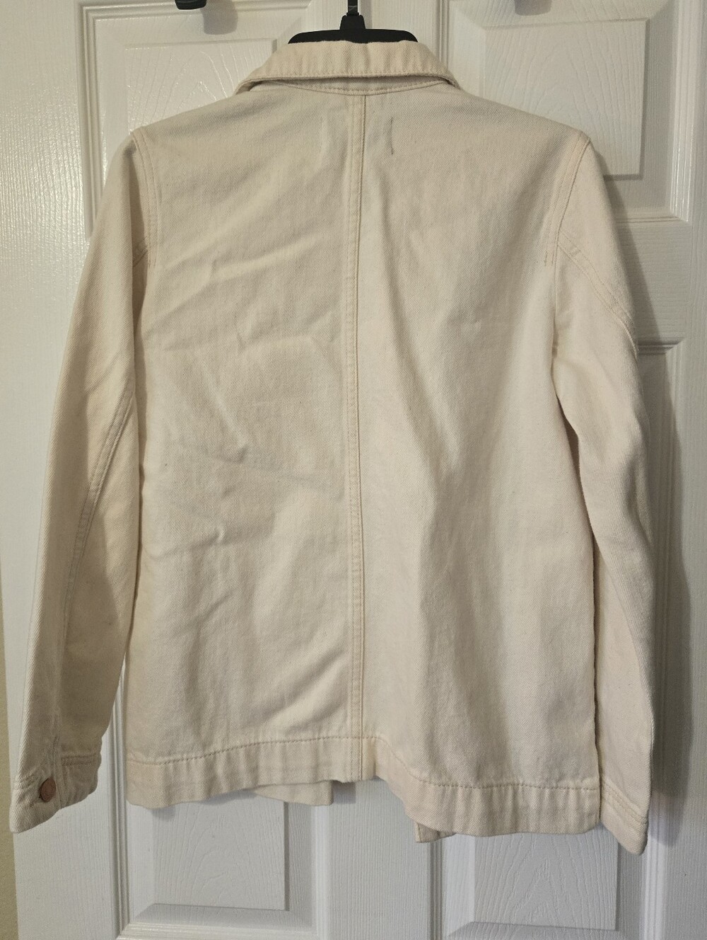 Everlane Denim "Chore Jacket" In Bone, XS - Picture 3 of 15